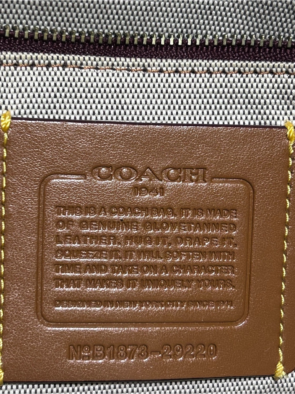 COACH 1941 Page 27 Pebble and Smooth Glovetanned Leather Shoulder Bag - Picture 14 of 14